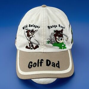Vintage 2001 Looney Tunes Golf Dad Embroidered Characters Hat Cap Strapback NEW